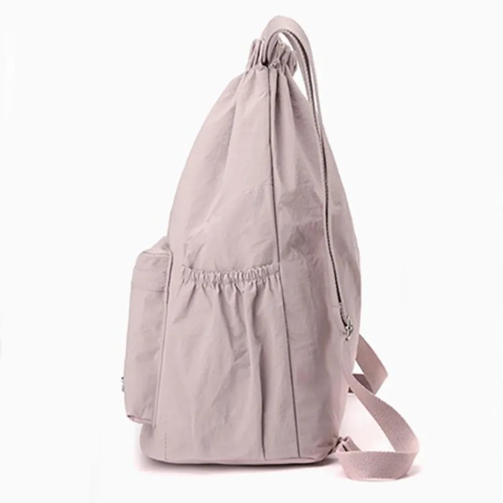 حقيبة ظهر رياضية ذات سعة كبيرة بلون سادة مقاومة للماء، حقيبة خفيفة الوزن برباط للإغلاق للاستخدام اليومي #2