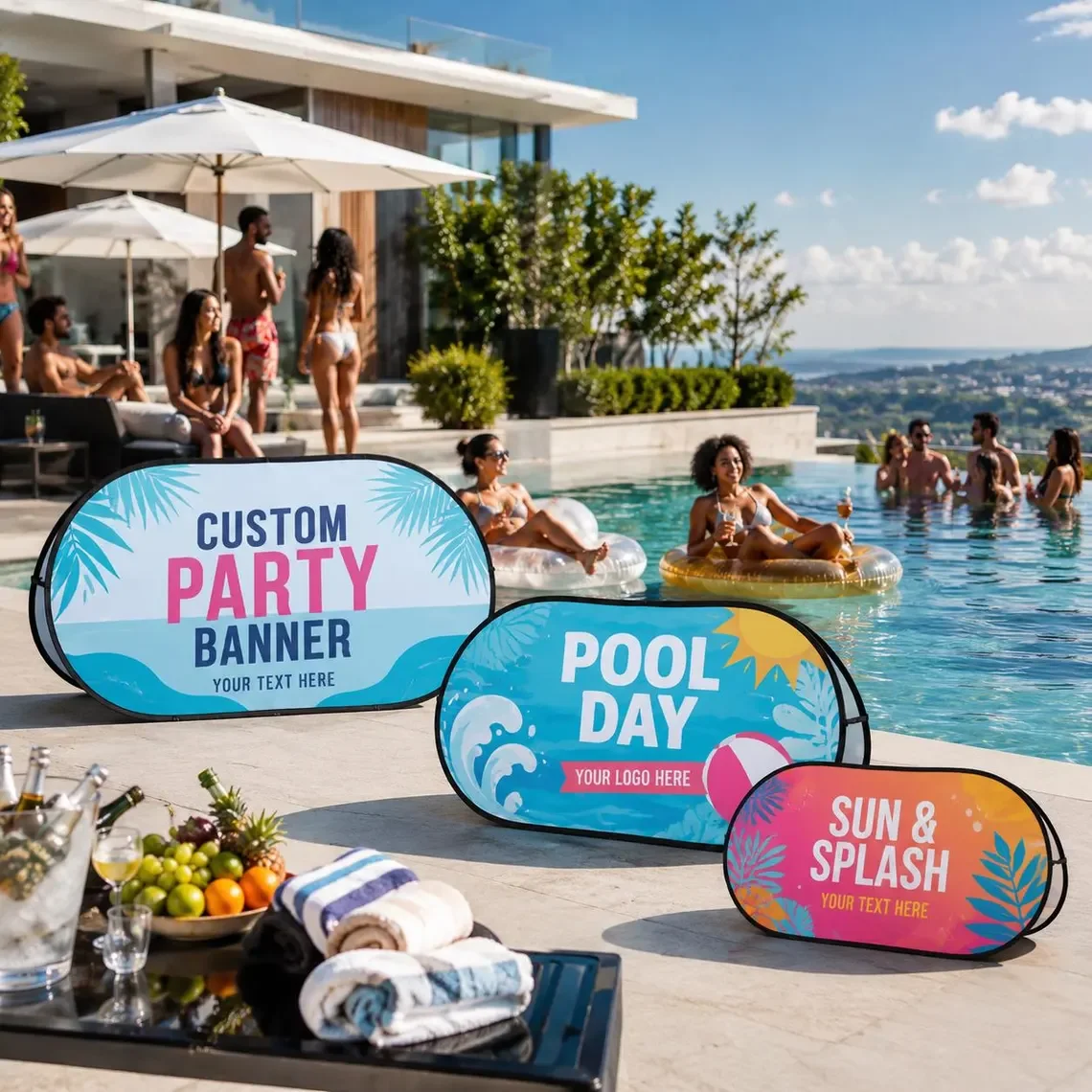 Summer Clothing Banner - Banner Pop-Up Personalizzato per Feste in