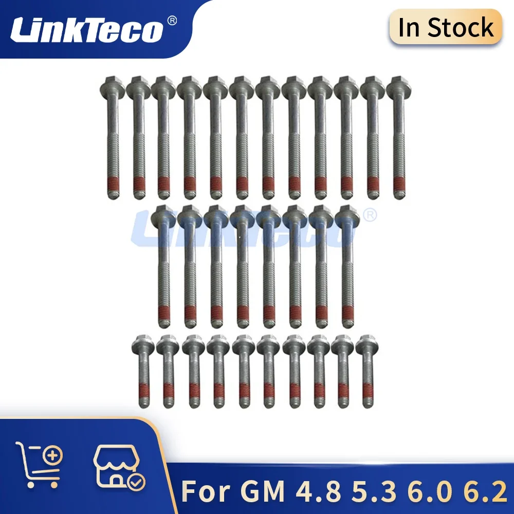 

Engine Cylinder Head Bolt Set 4.8L 5.3L 6.0L 6.2L V8 OHV For 04-16 GM Cadillac Chevrolet GMC Hummer BUICK PONTIAC SAAB ISUZU