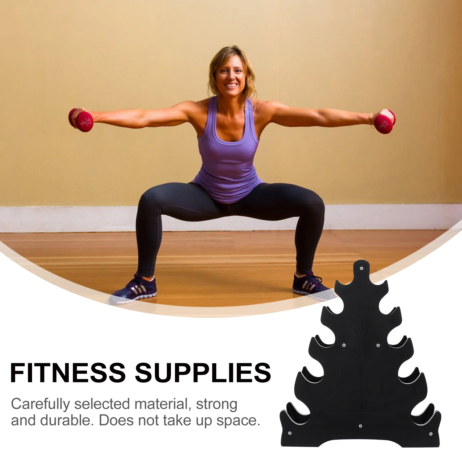 Dumbbell Rack Stand AFrame Weight Rack Dumbbells Compact Dumbbell Holder Home Gym Space Saver Triangle Shaped Weights