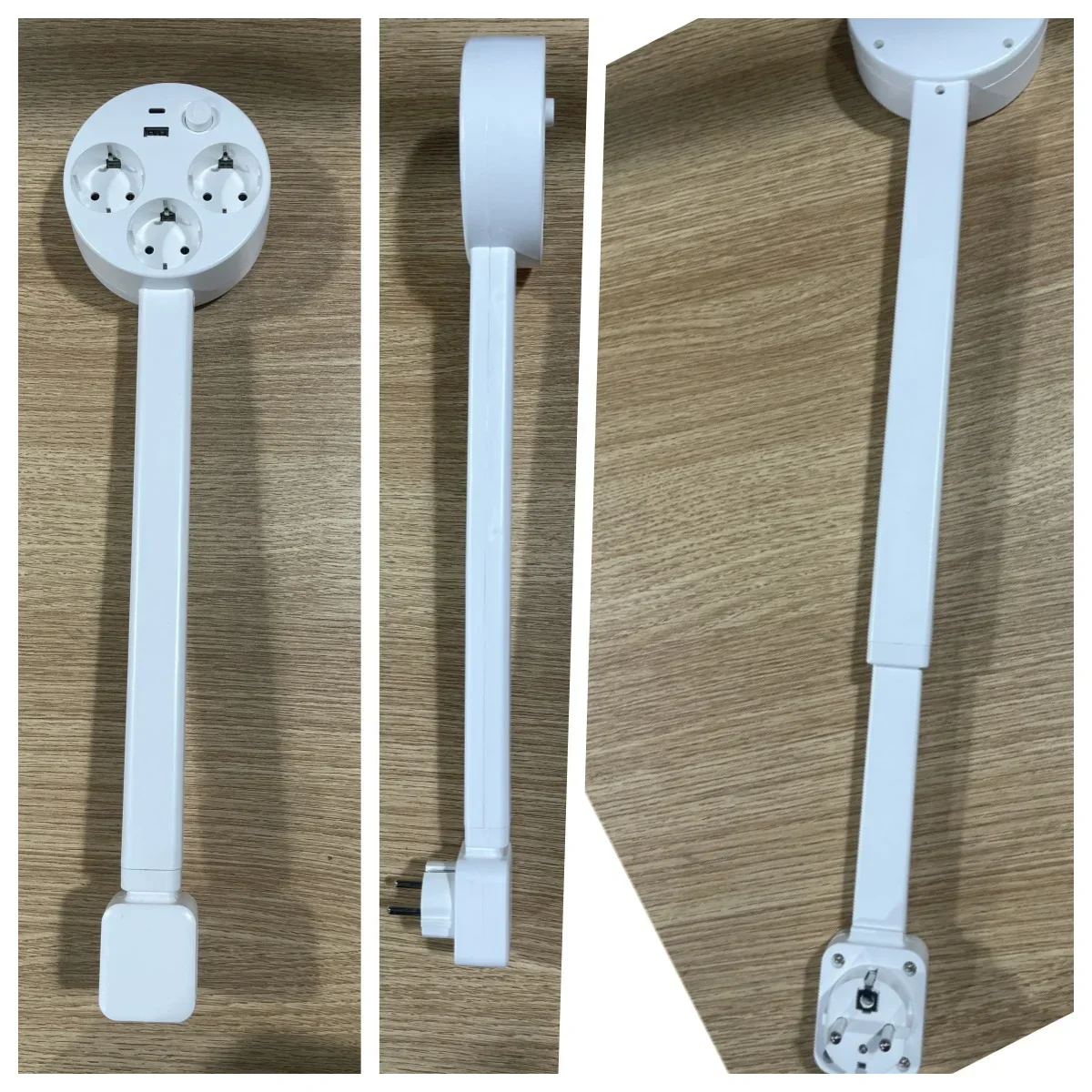 1pc New Electrical Outlet Extender Seat Extender - Power Socket Extender In Three Specification Rotatable Folding Portable Tonfa