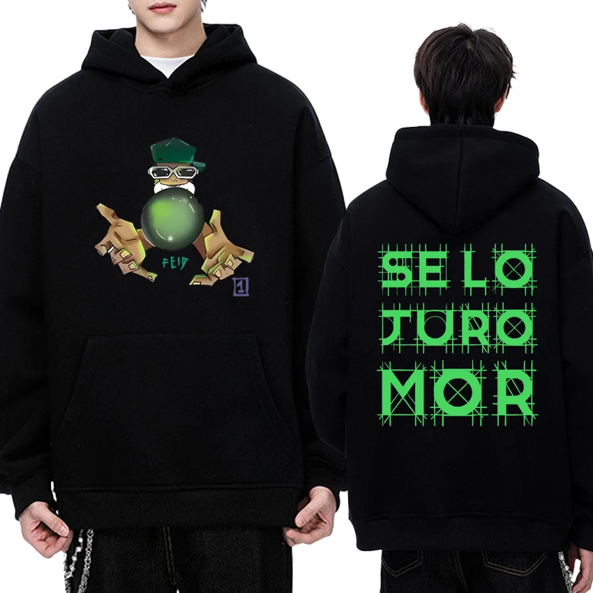 

Hot Rapper Feid Ferxxo Se Lo Juro Mor 2025 New Album Graphics streetwear Unisex vintage hip hop Hoodie Men women Fleece pullover