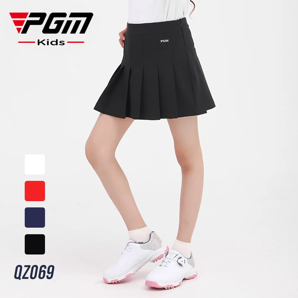 Saia de golfe Pgm para meninas, badminton, tênis de mesa, cintura alta, plissado, roupas esportivas, qz069