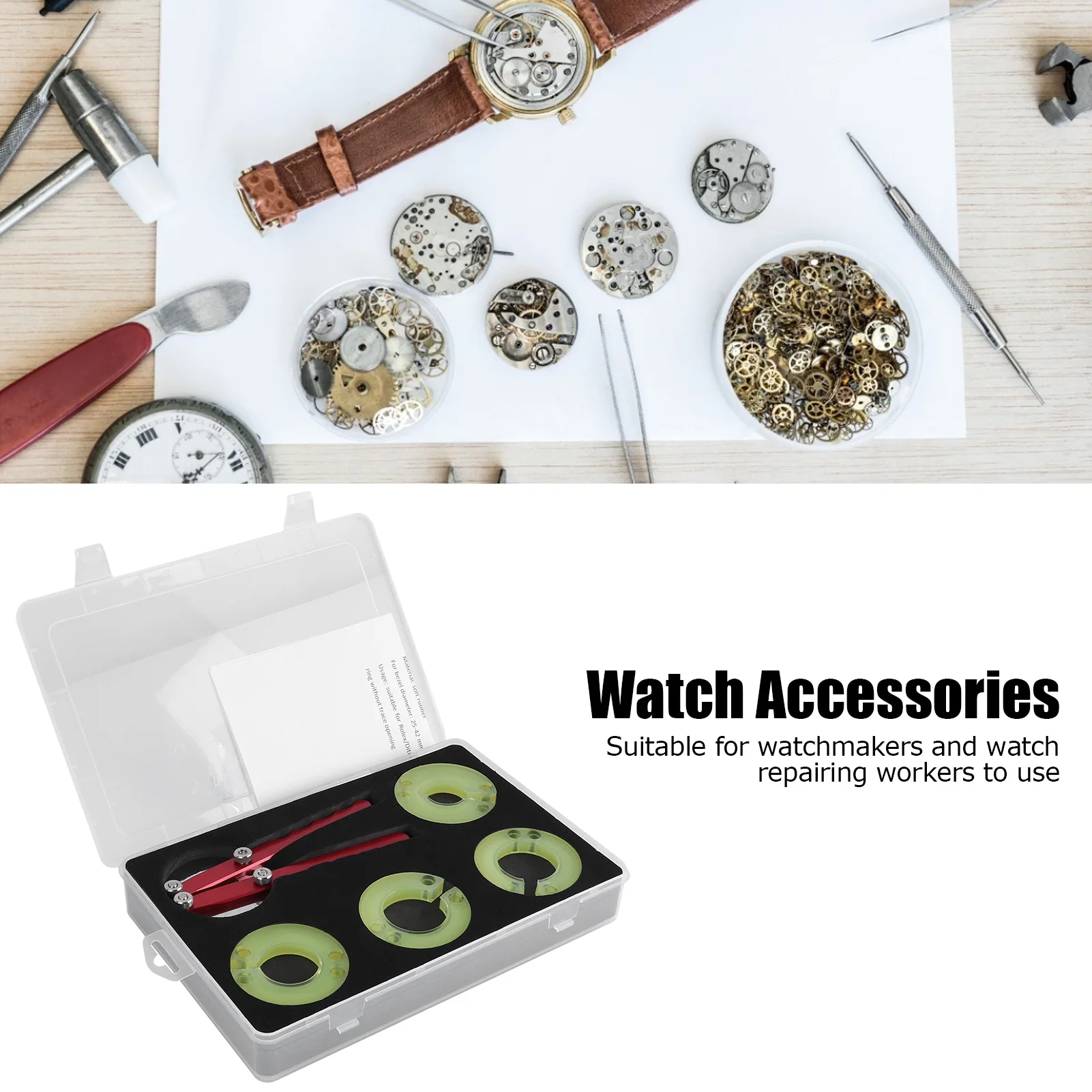Watch Accessories Watch Bezel  Opener Removal Tools Watch Glass Changing Watchmaker's Repair Kit Watch Glass Changing Tool