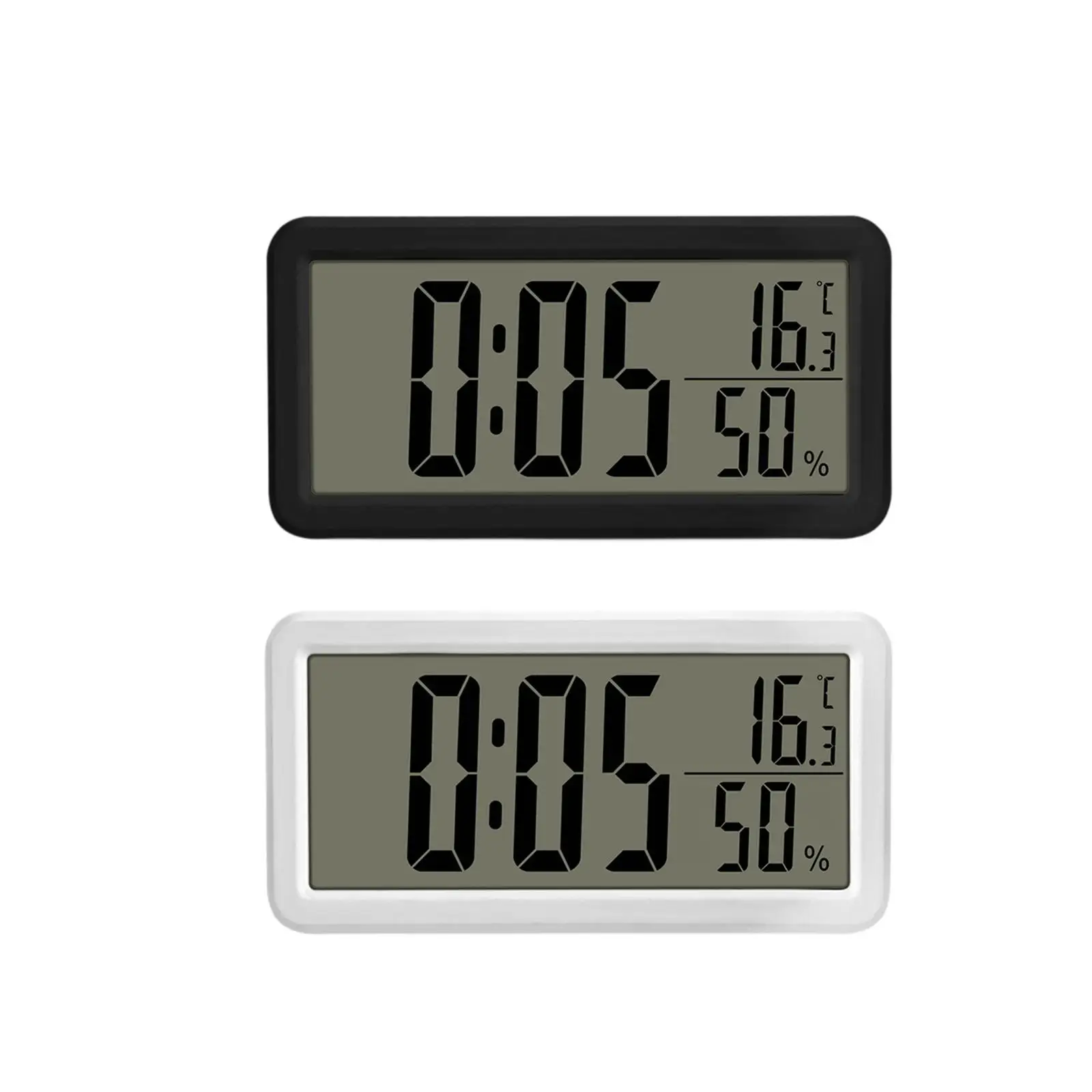 Desk And Clock with Temperature And Humidity Display, 6 X 3 Inches, Bedside Clock