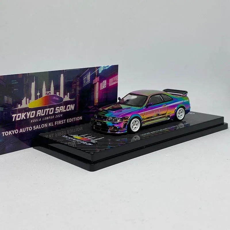 In Stock 1:64 GT-R R33 Kuala Lumpur exhibition limited alloy car model die-cast static car model creative display item holiday