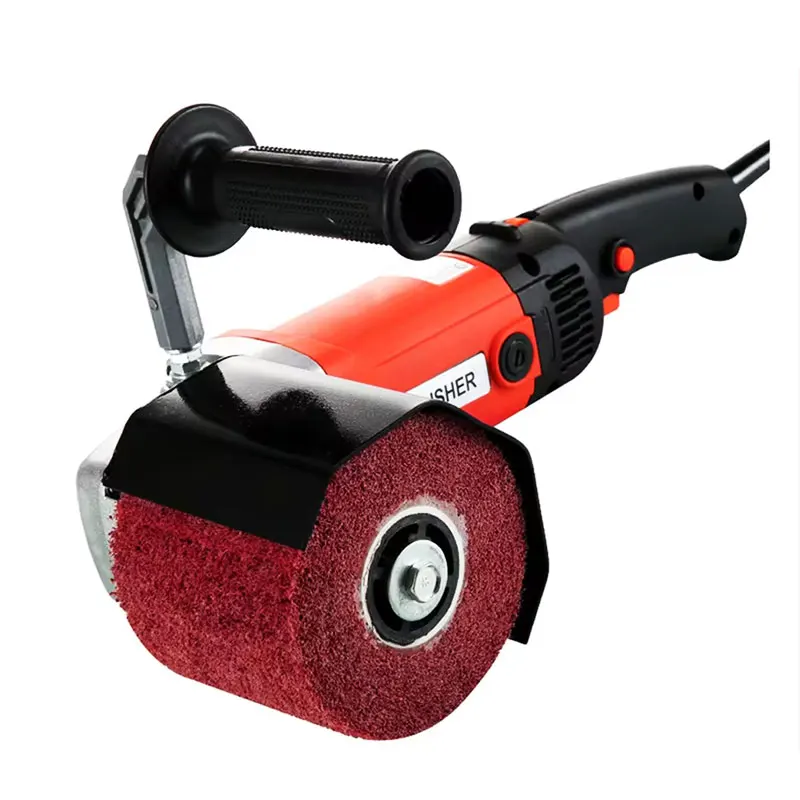 【Hot】Burnishing Polishing Machine 1400w Surface Conditioning Tool Wire Variable Speed Drawing Machine For Wood Metal Stainless S