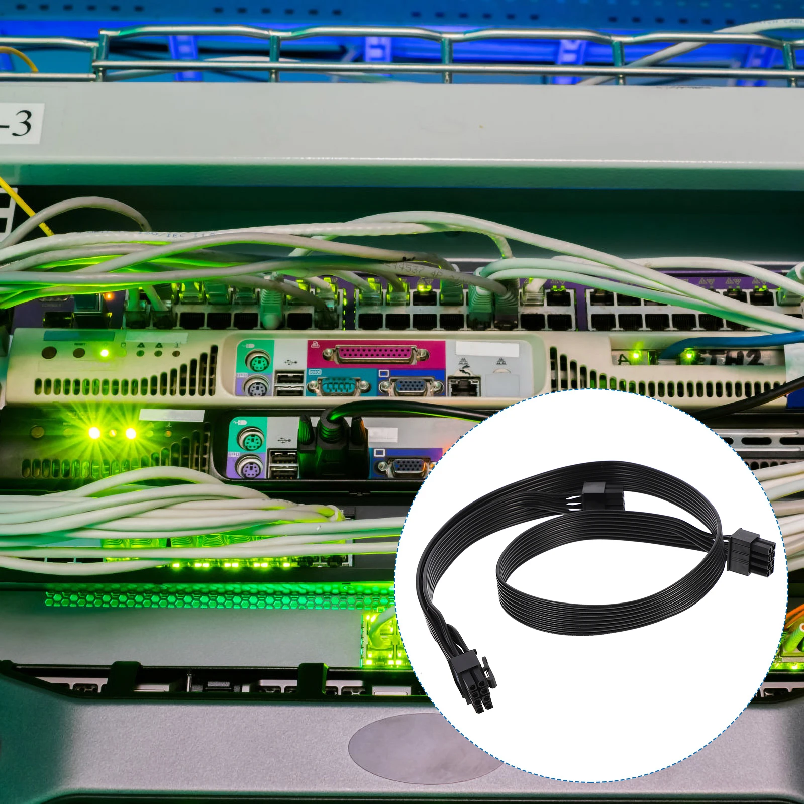 

8pin to 6+2pin Male GPU Power Cord Professional Technology Graphics Supply