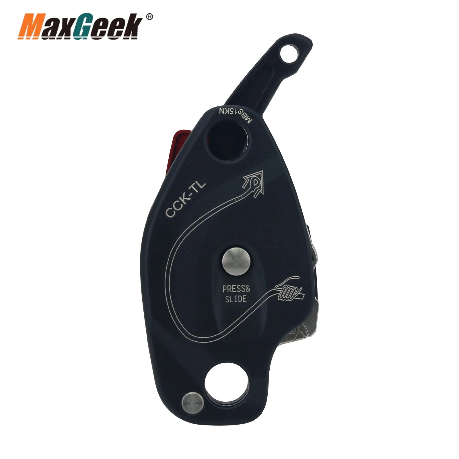 Maxgeek CCK-TL Rope Descender Climbing & Rappelling Device with 250KG Load Capacity for 9.5–12mm Ropes