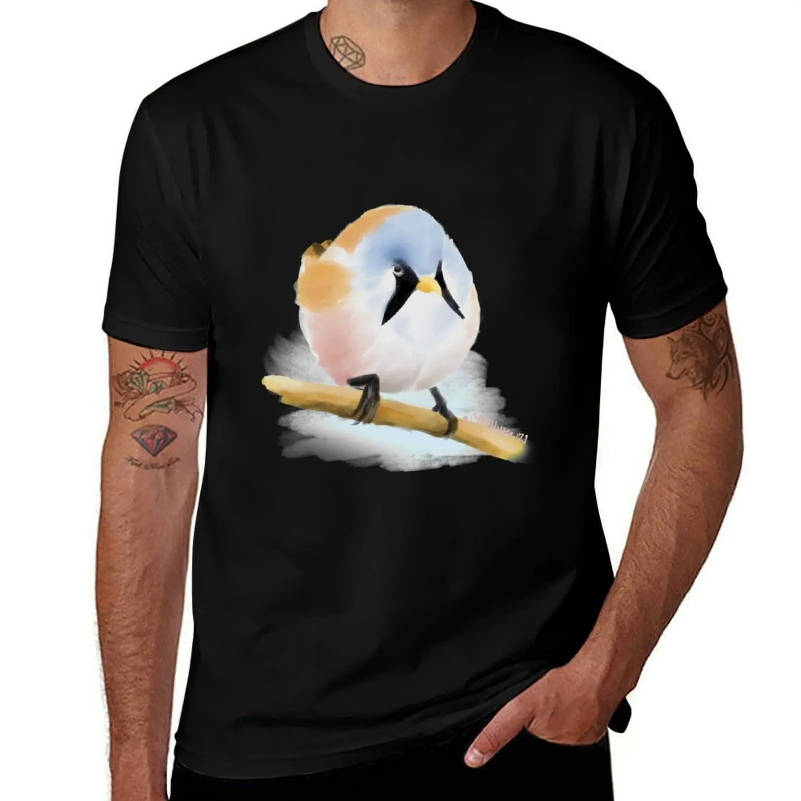 Bearded Reedling T-Shirt mens graphic t shirts T-Shirt