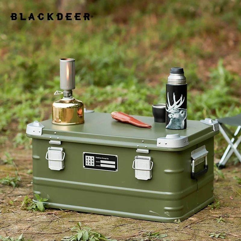 BLACKDEER 47L Aluminum Alloy Box Outdoor Camping Storage Box High-capacity Move House Travel Sundries Trunk Portable Case
