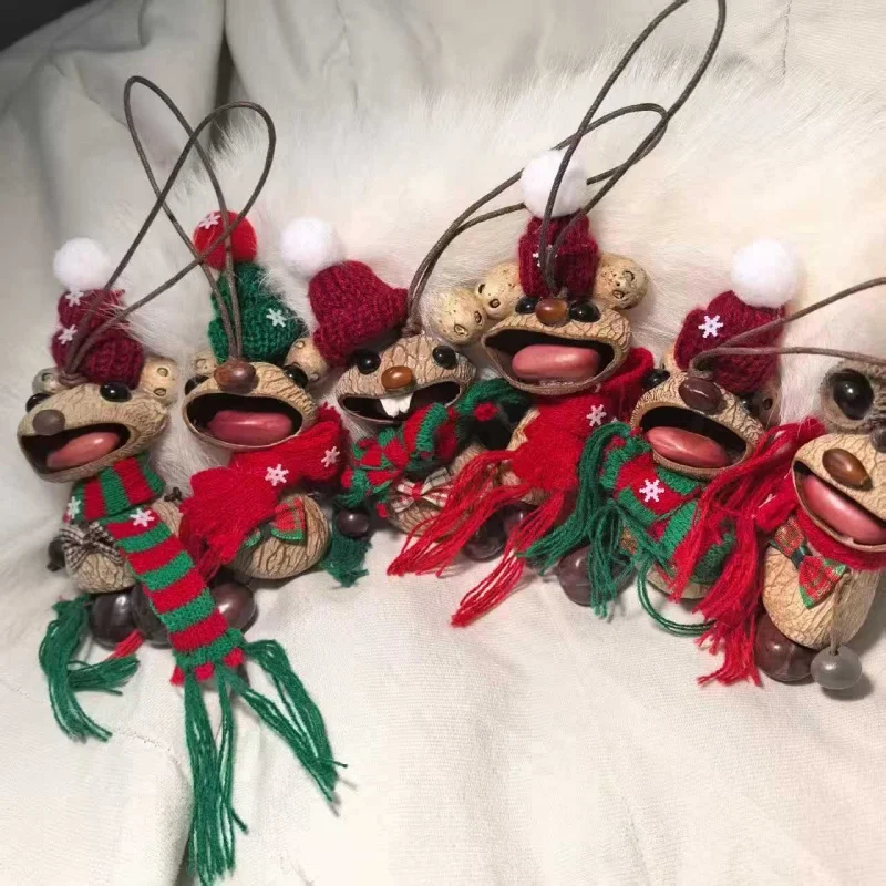 Shell Mini Dolls & Charms - Mouse, Frog, Big-Eyed Frog Styles, Ugly-Cute Funny Figurines for Backpack & Holiday Gifts