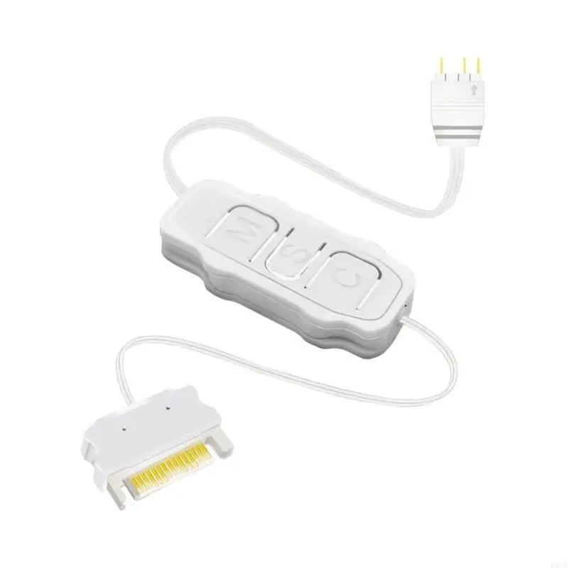 L9NA 5V 3Pin to ARGB Desktop Computer Controllers Fan LED Lighting for PC