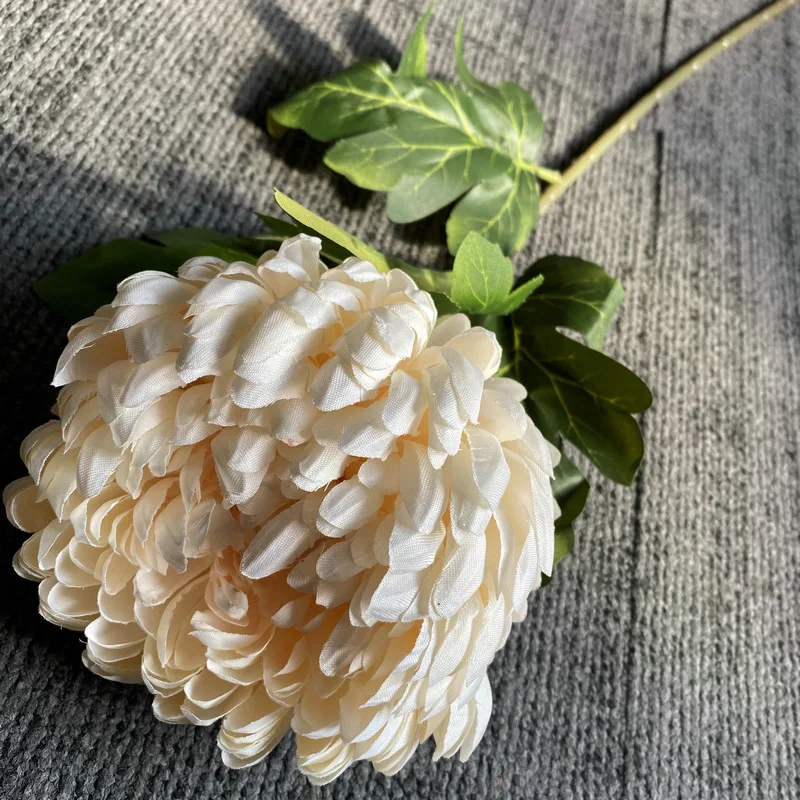 Einzelner Zweig Große Chrysantheme Künstliche Gänseblümchen Seidenblumen Heimdekoration Ornamente Wohnzimmerdekoration Hochzeitsblumenarrangement – Detail 13