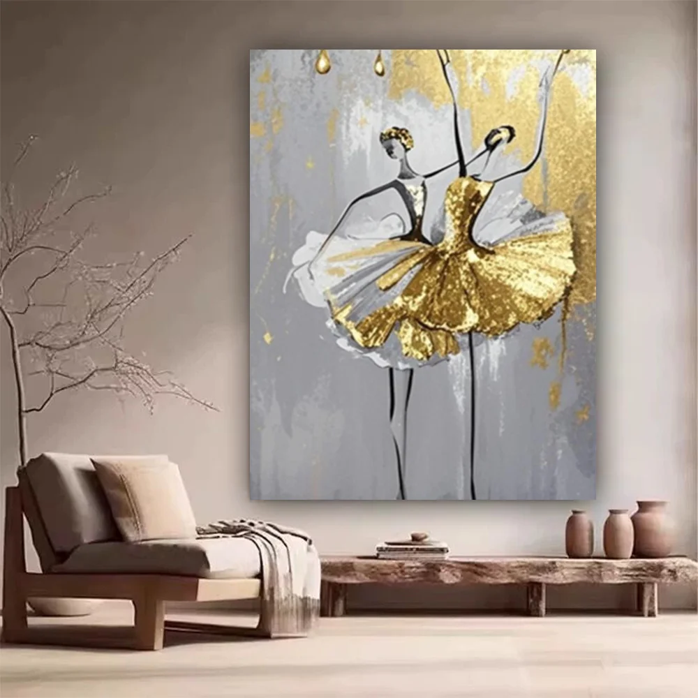 

100% hand drawn dancers abstract oil painting original wall painting home living room decoration paint interior aesthetics