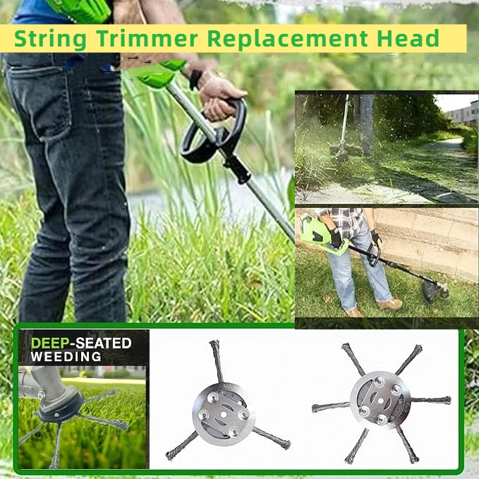 

3/6 Claws Steel Wire Wheel Universal Brushhead Upgraded Grass Trimmer Head 6 Inch Removal Moss Weed Brush Cutter Accessories