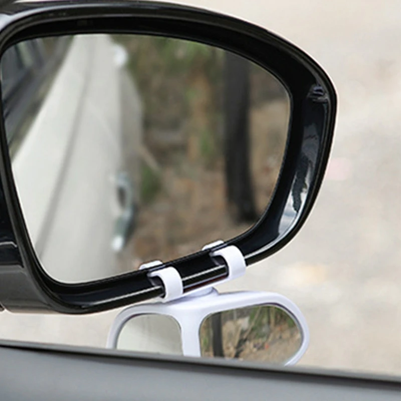 1 Pair Car Blind Spot Mirror 360 Degree Adjustable Front Wheel Auxiliary Rearview Double-Sided Mirror Wide Angle Mirror for Cars