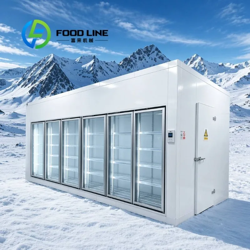 Commercial Glass Door Display Chiller Room Multiple Glass Door Combinations Customizable According To Store Actual Dimensions