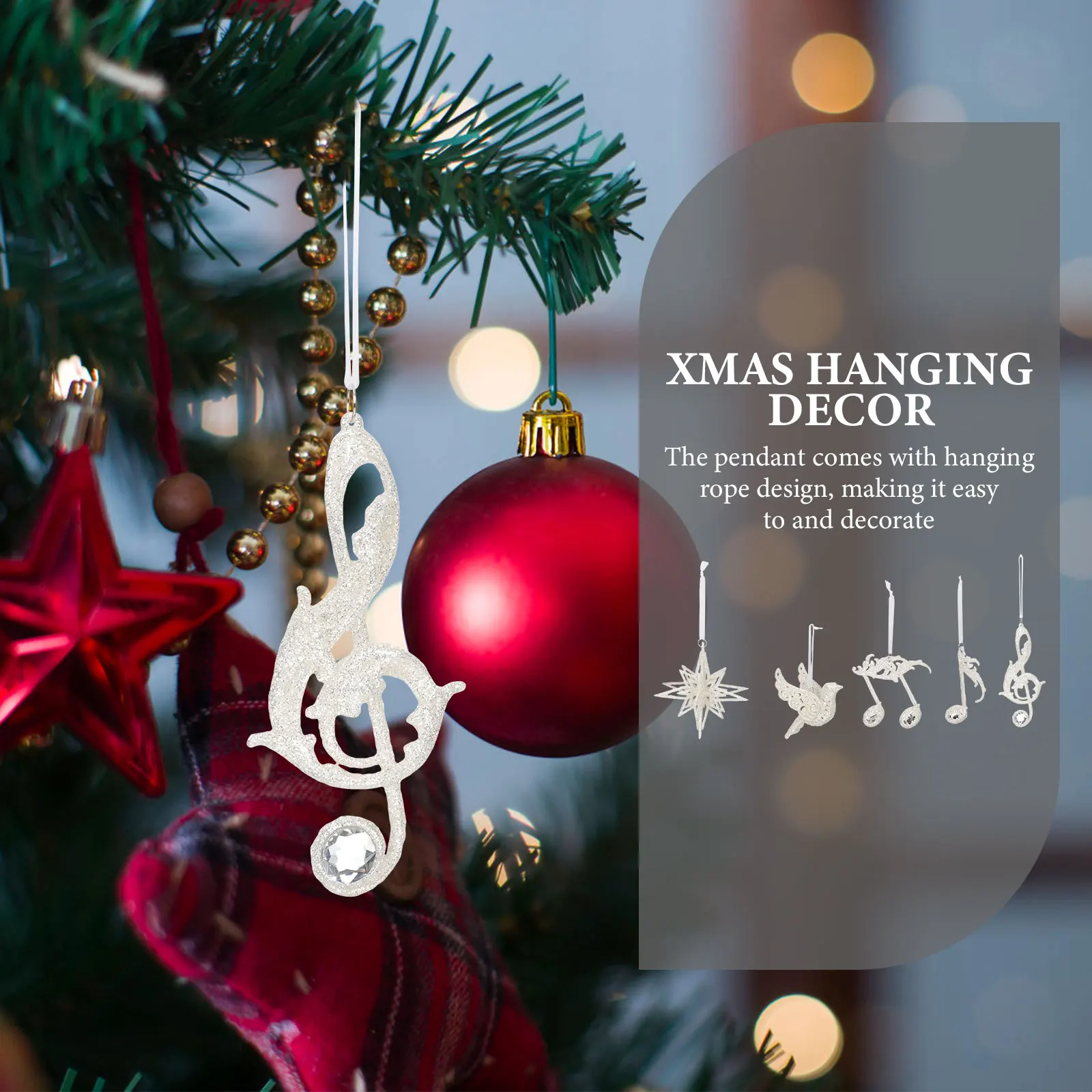 

5 Pcs Christmas Tree Decoration Pendant Decorations Gifts for The New Year Small Hanging Ornaments Dripping Water 2024