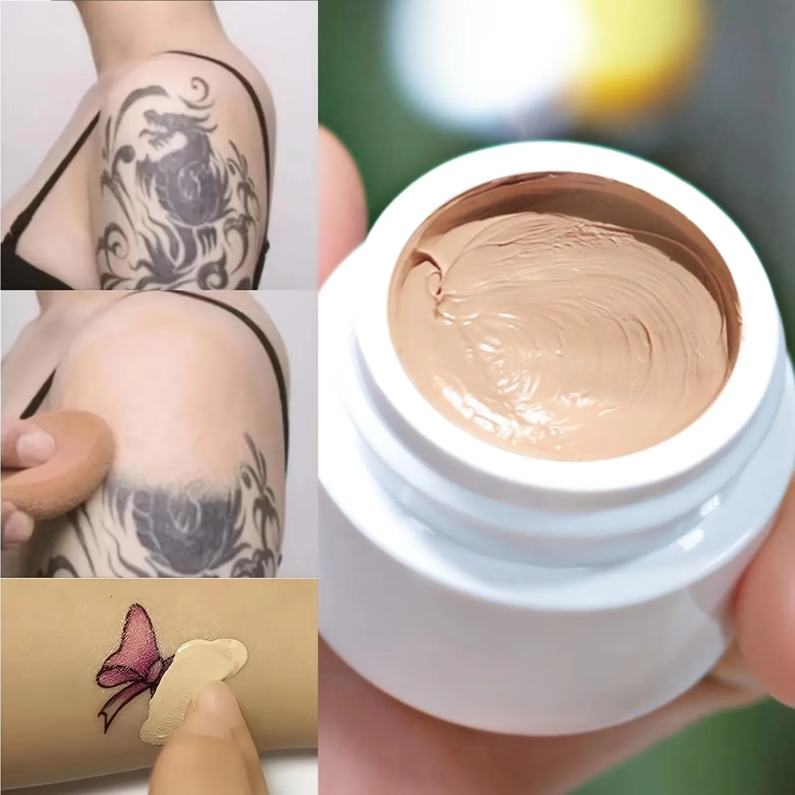 1pcs Tattoo Coverage Concealer Waterproof and Sweatproof Tattoos Scars Full Coverage Foundation Cover Contour Concealer Makeup