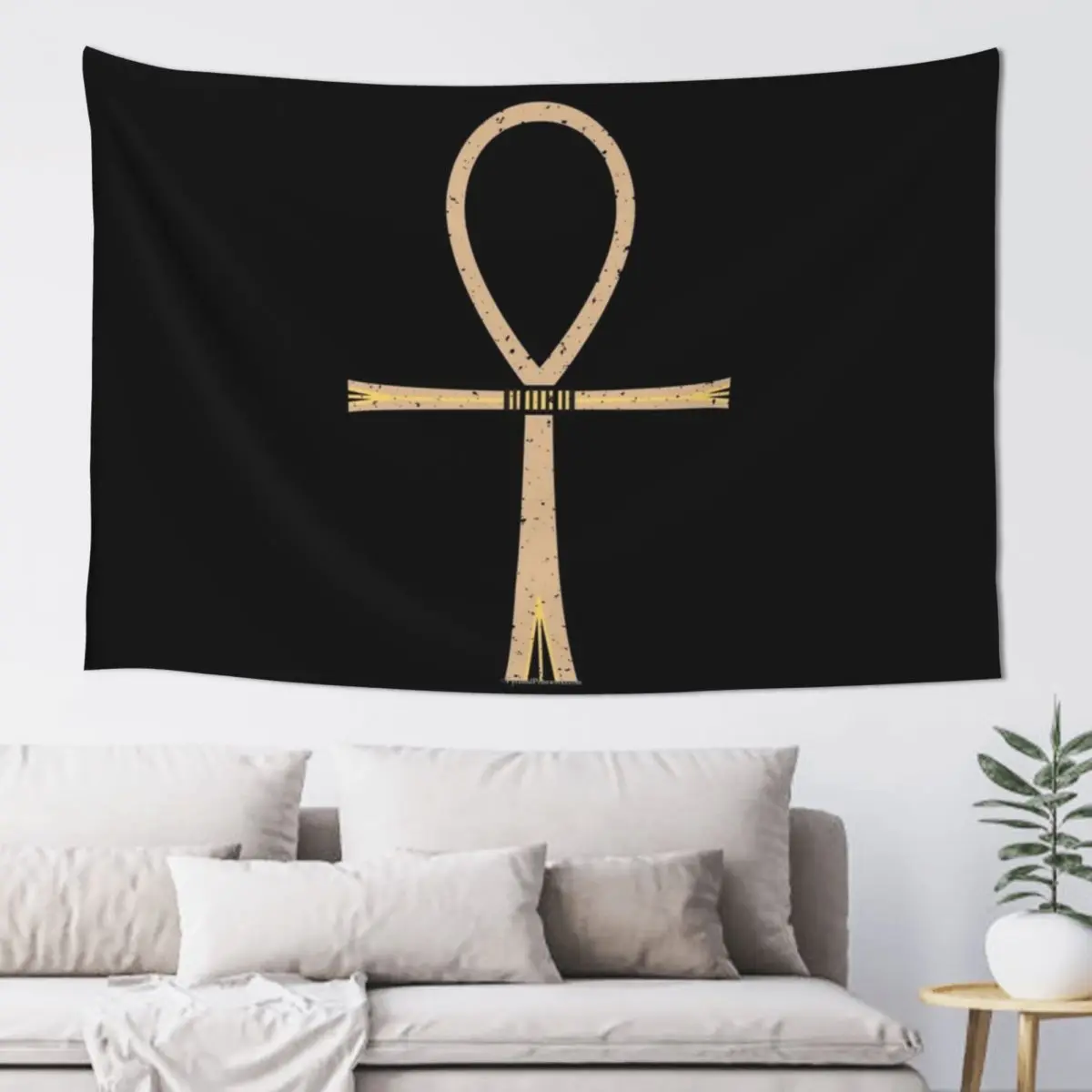 

Ancient Egyptian Ankh Symbol of Life in Stone (B) Tapestry Wall Coverings Home Decorations Outdoor Decor Tapestry
