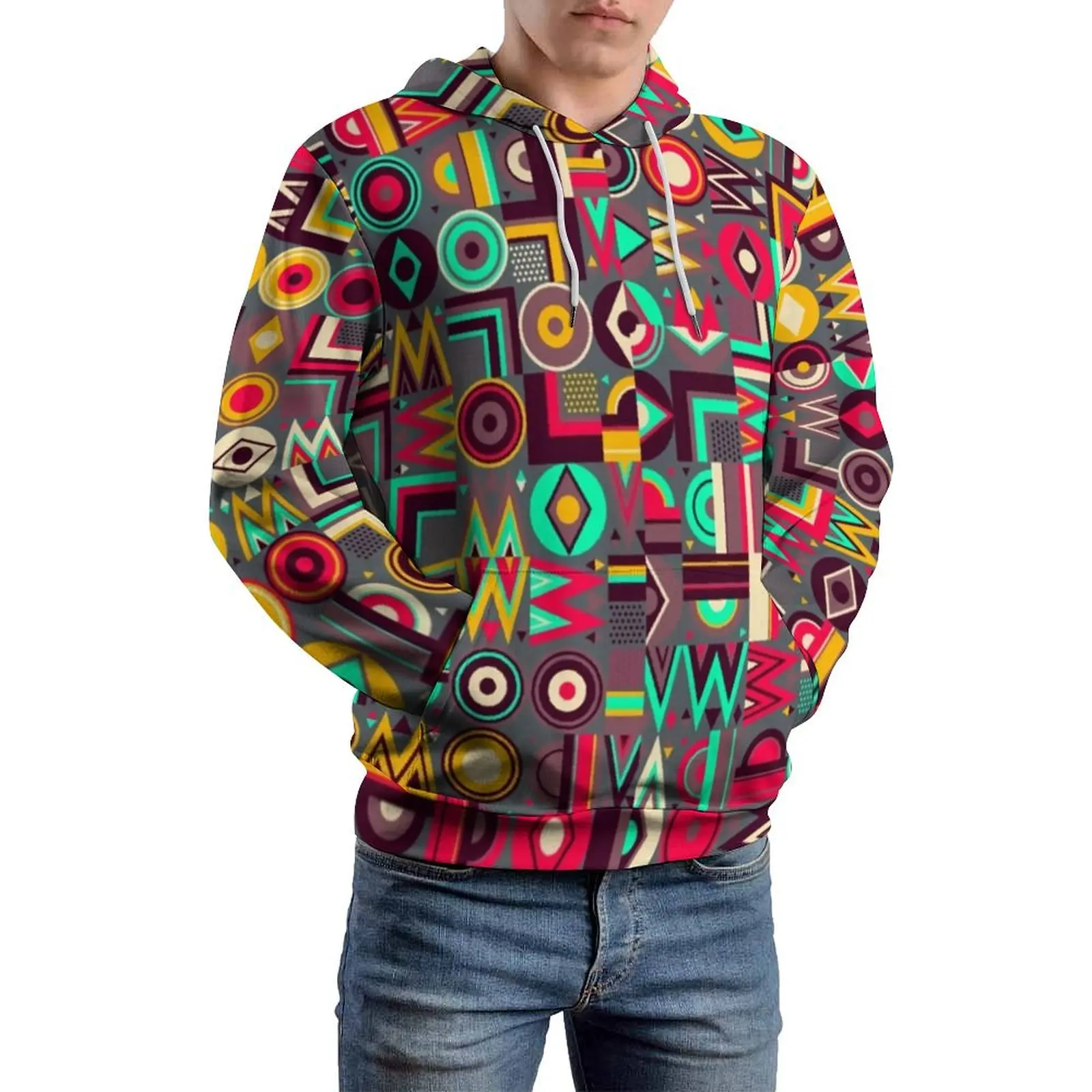 

Abstract Letters Casual Hoodies Men Graffiti Print Aesthetic Pattern Sweatshirts Spring Long Sleeve Streetwear Oversized Hoodie