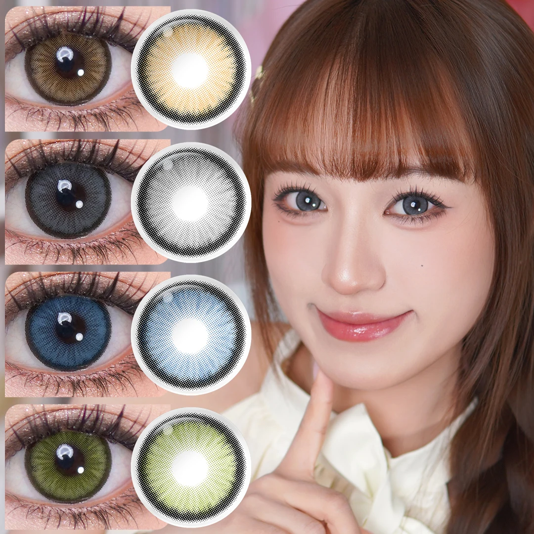 MAGISTER Big Eyes 16mm Farbige Kontaktlinsen Supersize Schwarze Kontaktlinsen für Augen-Schönheit Kosmetische Braune Farblinsen 6 Monate