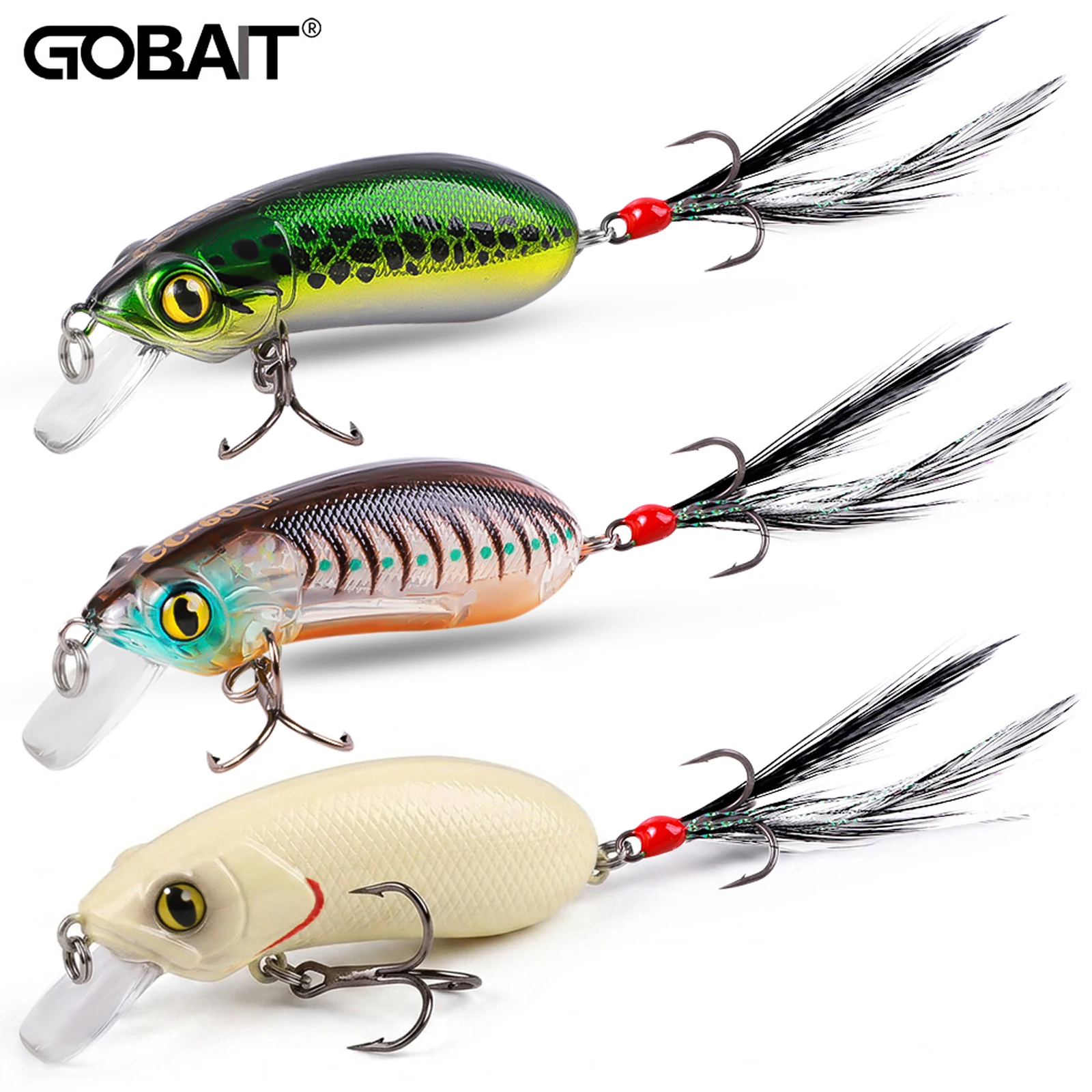 Fishing Hook Treble - طعم صيد GOBAIT من نوع كرانكبيت