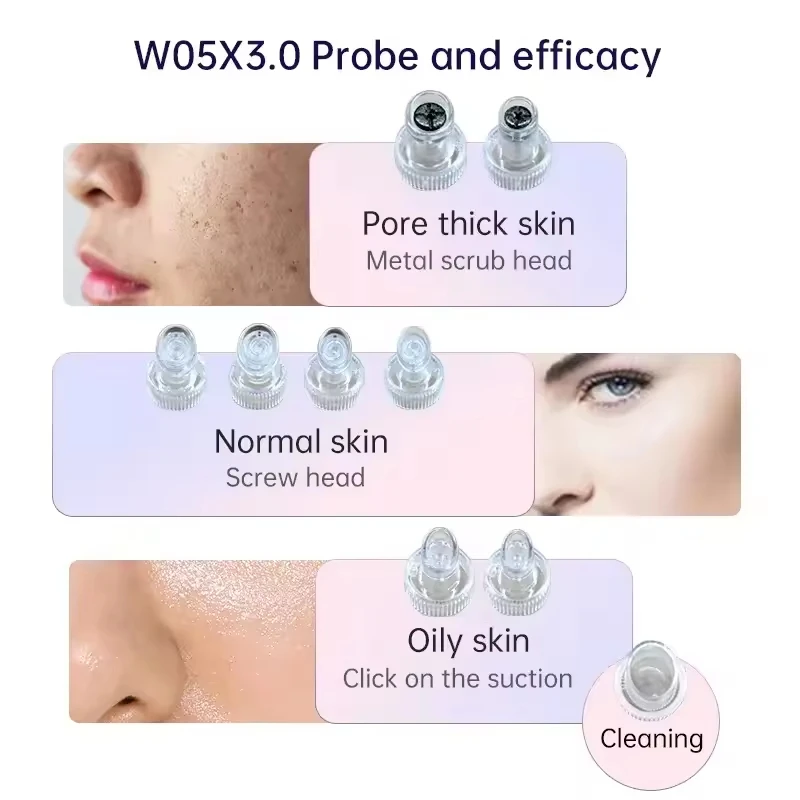 Limpeza portátil remover cravos máquina facial endurecimento rosto hydra dermoabrasão máquina tratamento acne remoção cabeça preta