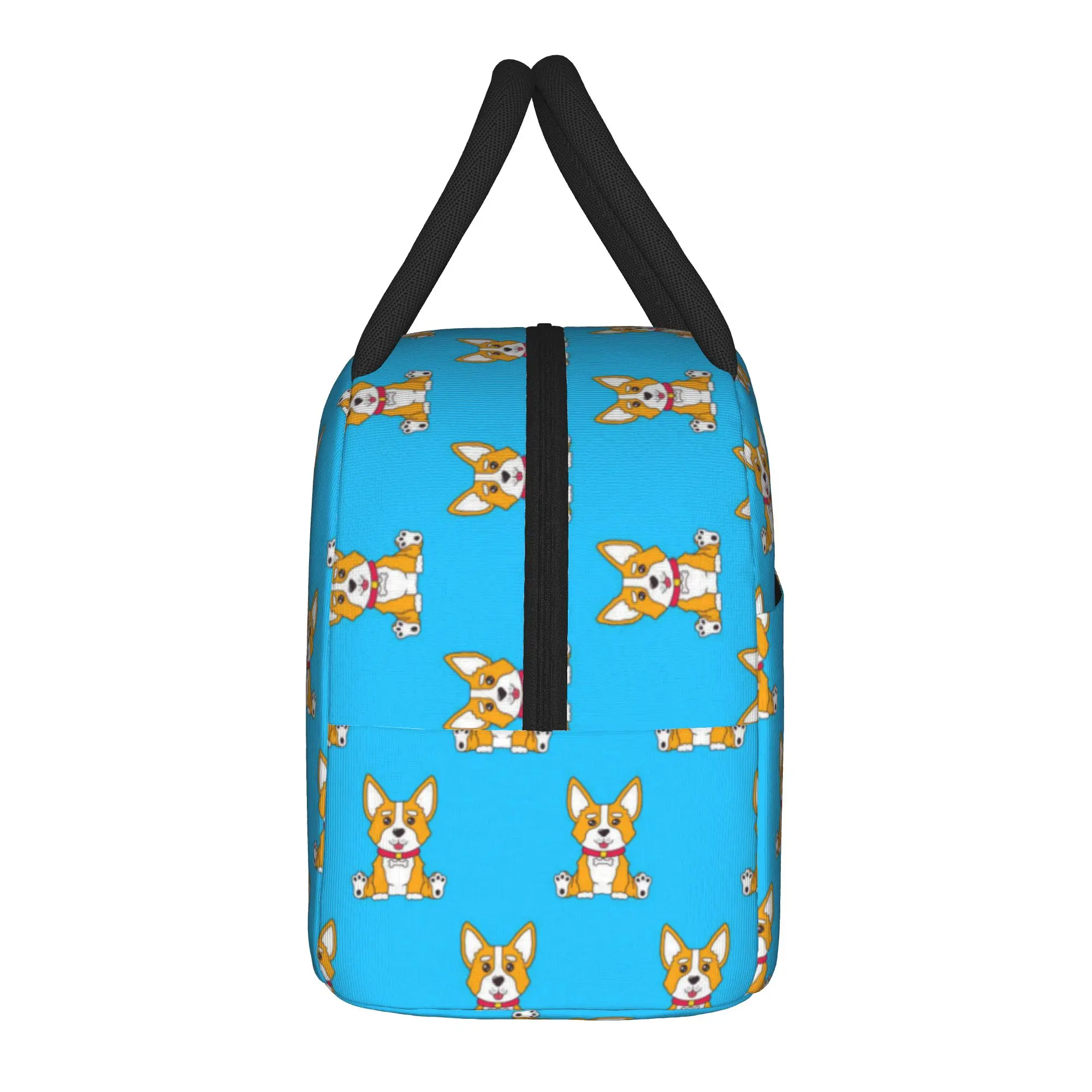 Custom Cartoon Dachshund Dog Pattern Lunch Bag  Cute Lunch Box Travel Convenient Thermal Lunch Bags For Child Cooler Bag