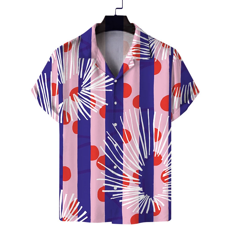 Mens Designer Clothing 3D Print Shirt Oversized Summer 2024 Travel Hawaii Beach Hawaiian Harajuku Pattern Camisa Masculino Lapel