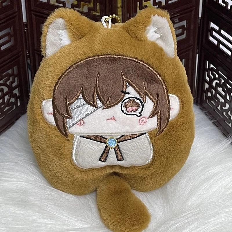 Anime Dogs Dazai Osamu Nakahara Chuuya Ryunosuke Kawaii Cosplay Plush Stuffed Dango Keychain Mini Plushies Props Accessorie