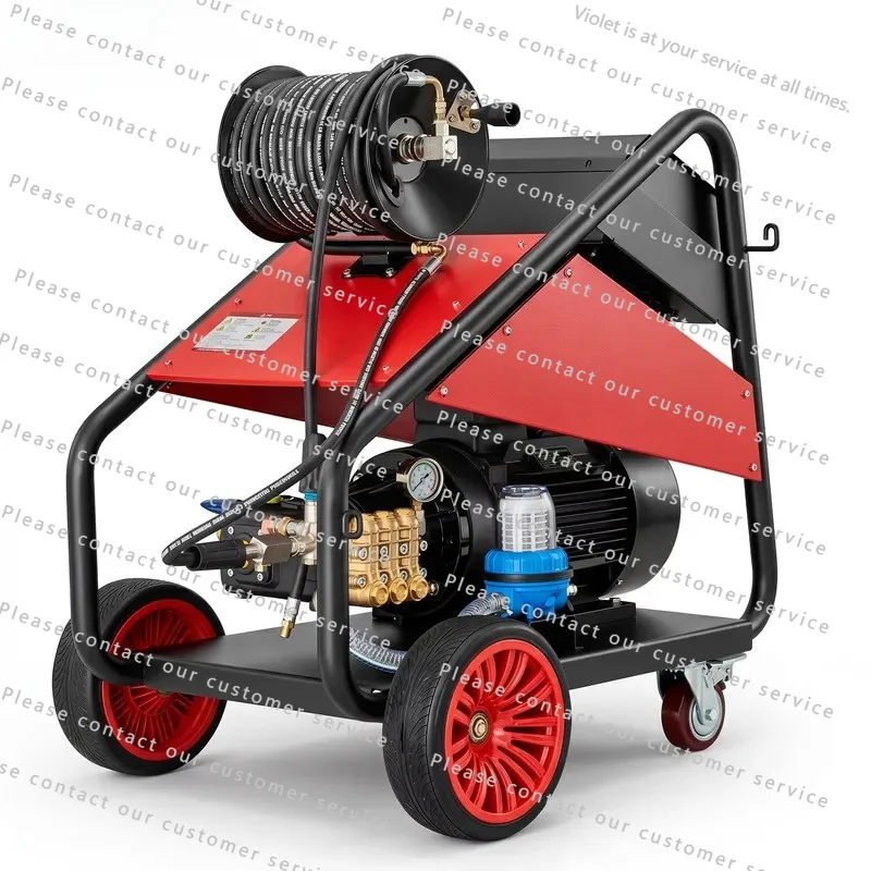 200bar 2900psi Hydrocureuse for Sewage Treatment Plant Grates and 15kw Industrial Pipe Dredging 41L/min Electric Jetting