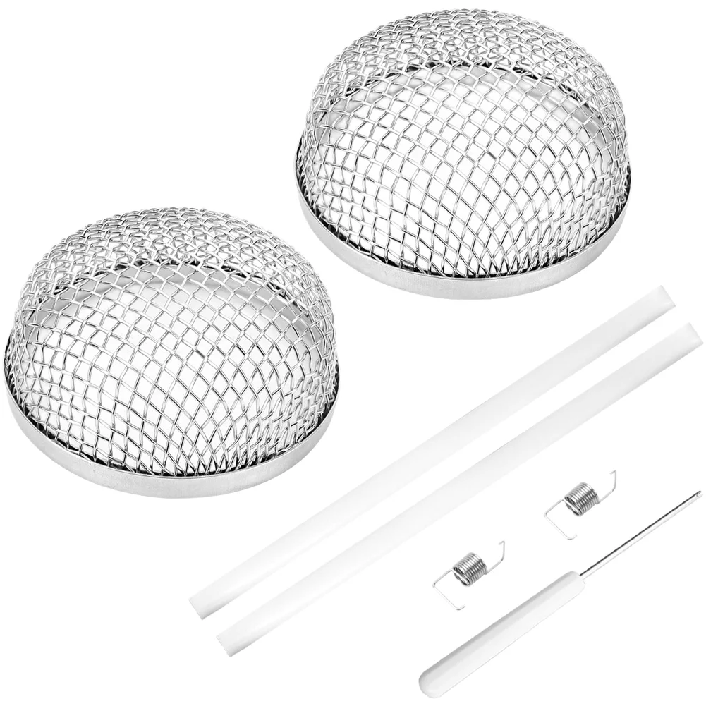 

Stainless Steel For RV Furnace Vent Cover 2 Pack Precision Fit for 2.8 Inch Diameter Vents with Breathable Resistant Mesh