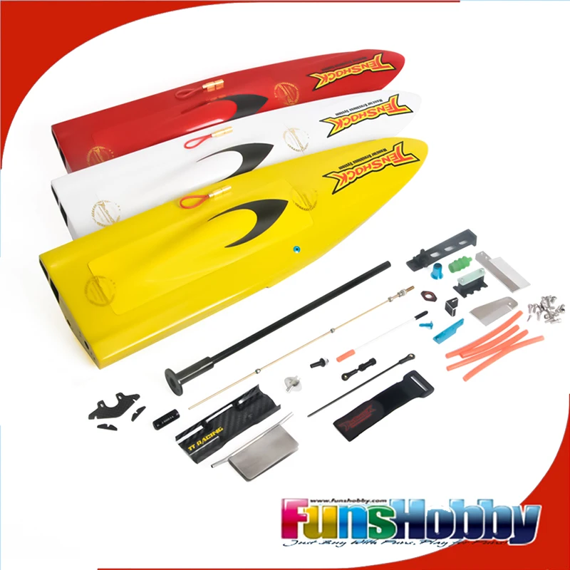 Tenshock Mini KIT Mono in fibra di carbonio RC Toy Boat con motore ESC elica radiocomando ad alta velocità elettrico per bambini adulti