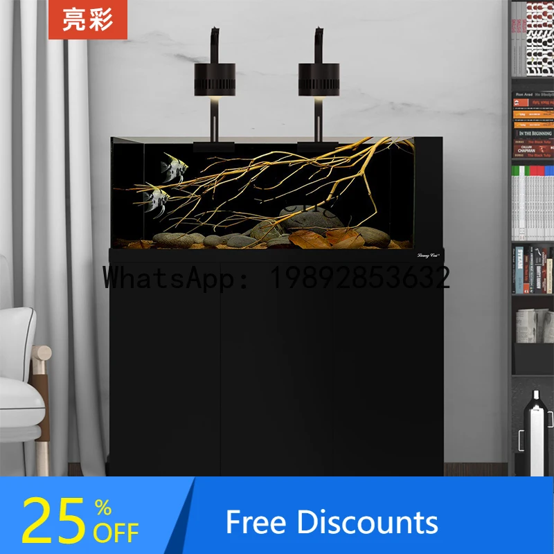 

Aquarium Aquarium Bottom Filter Living Room Landscape Super White Glass Ecological Fish Tank