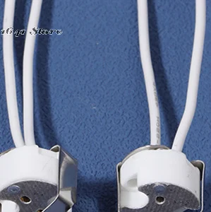 （NEW）3Pcs MR16 GU5.3 G5.3 Socket MR16 Socket Lamp Holder With Bracket LED Halogen Gu5.3 Light Socket White 10cm Silicone Cable