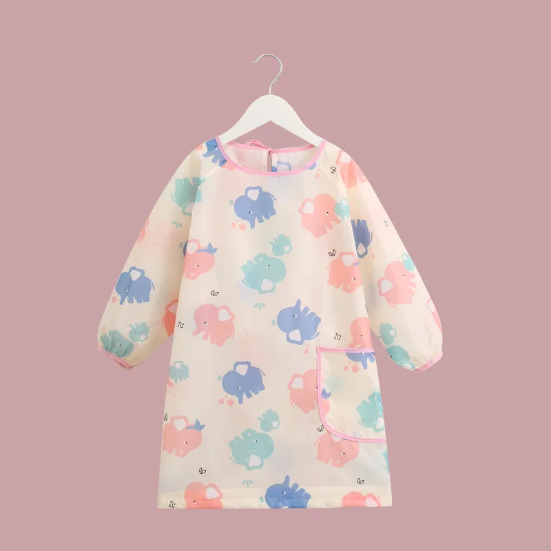 Blusa con pintura para niños, delantal pequeño de manga larga, impermeable y antisuciedad, Baberos artísticos para guardería