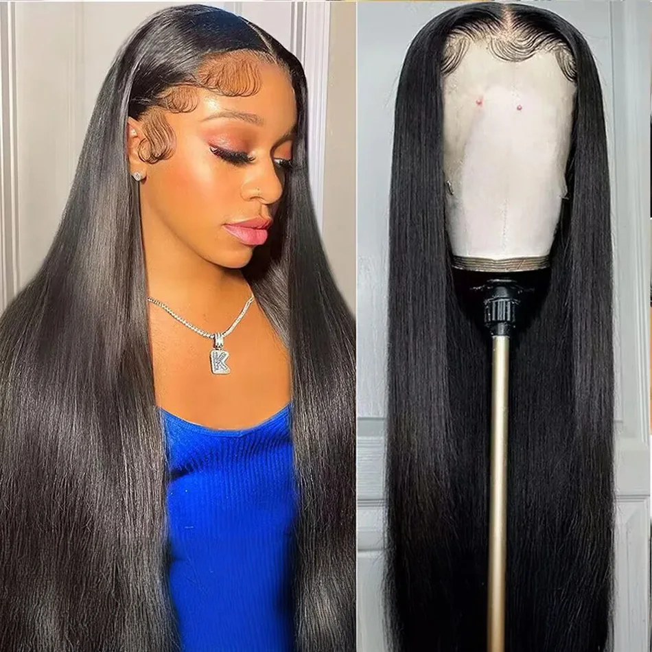 Straight Lace Front Wigs 13x6 HD Transparent Lace Frontal Wig Pre Plucked Remy 13x4 Brazilian Straight Human Hair Wigs For Women