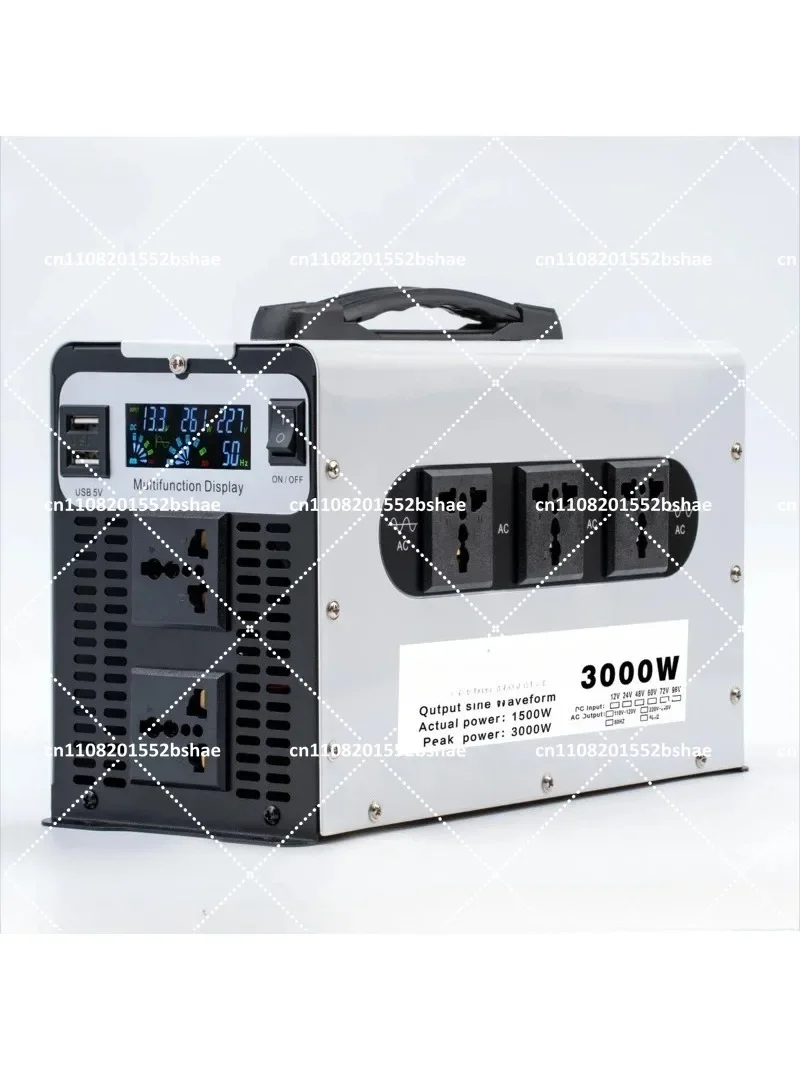 High Power Sine Wave Inverter 12V-96V to 110V-220V for Home Vehicle Solar System Continuous 1000W Peak 1500W with CE FCC RoHS Ce