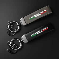 High-Grade leather Motorcycle Keychain Holder Keyring for Ducati Monster ST2 M 400 600 Accessories