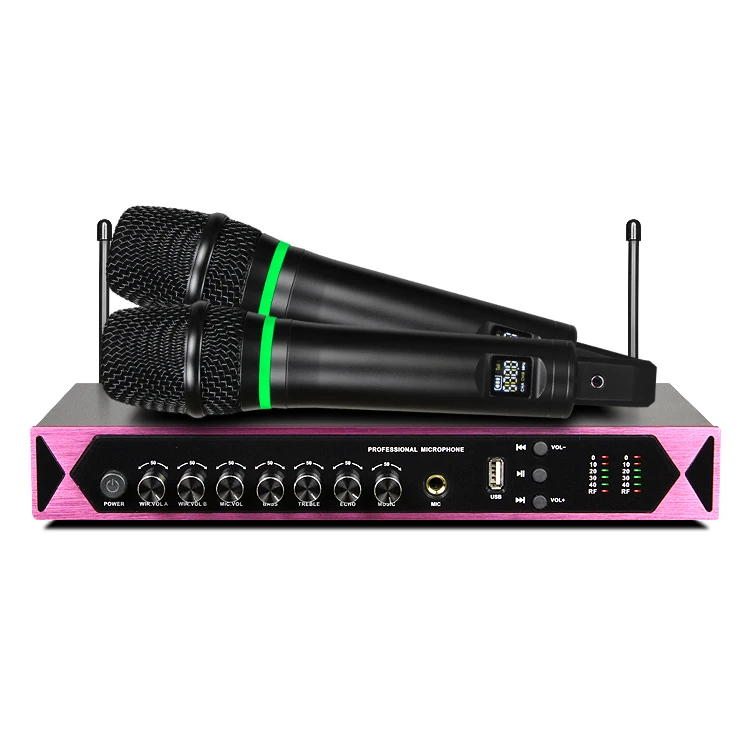 2026 K7 Uhf BT Wireless Microphone System Echo Microphone Home Theater Audio Receiver Dvd Hi-fi Player Rechargeable Microphone