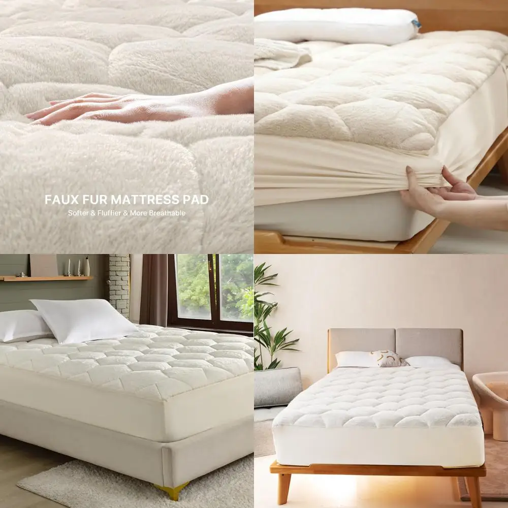 Luxury Quilted Mattress Pad with Deep Pocket, Plush Protector Cover for Queen Size