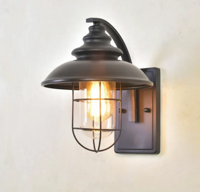 Manufacturer Wholesale European-Style LED Light-Sensitive IP65 Waterproof Glass Wall Lamp 2700K Warm White 165 Beam Angle for