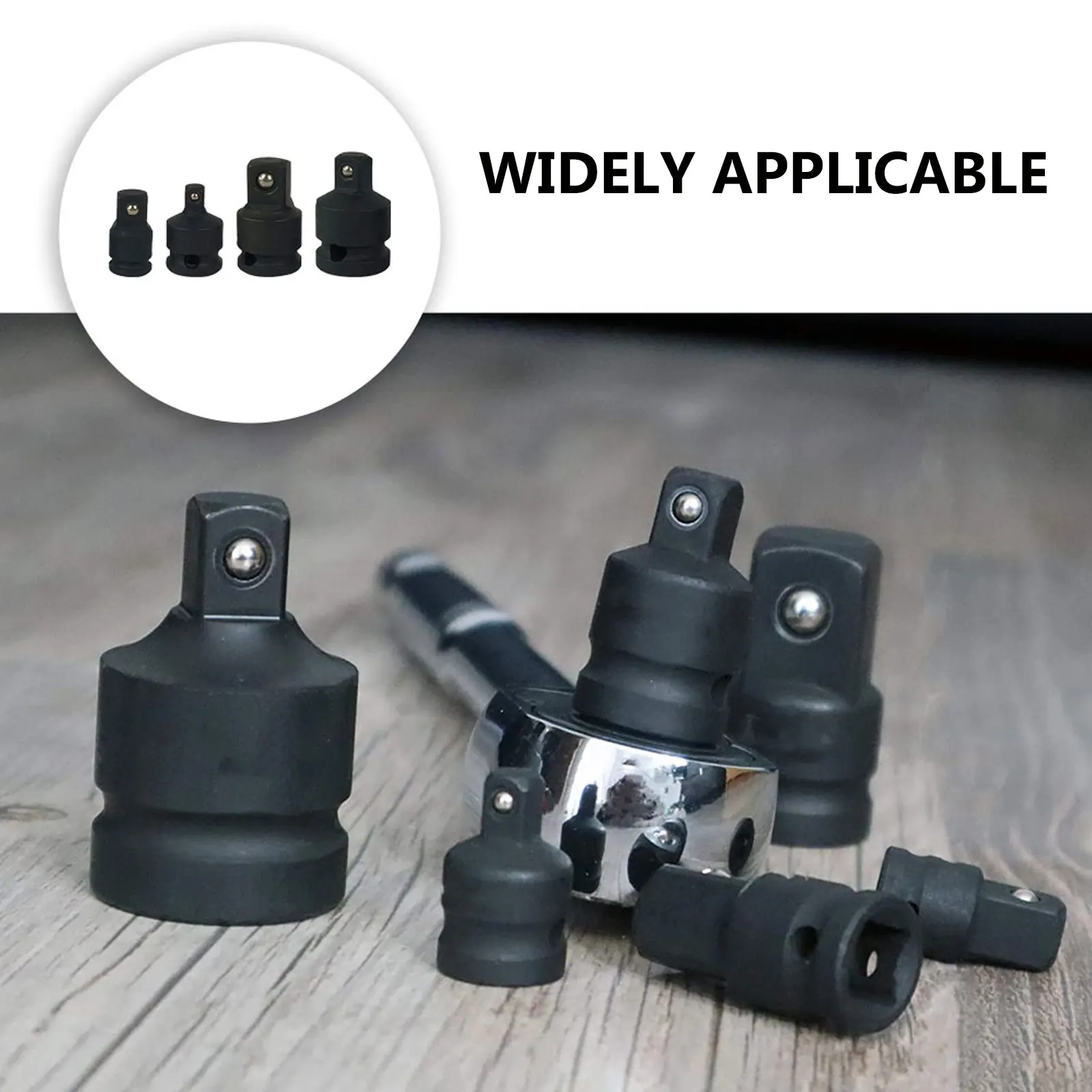 4 Stuks Impact Socket Adapter Set Duurzaam 4 Stuk Reducer Verhoger Converter Ratchet Drive Reducer Hoge Kwaliteit Metalen Lente