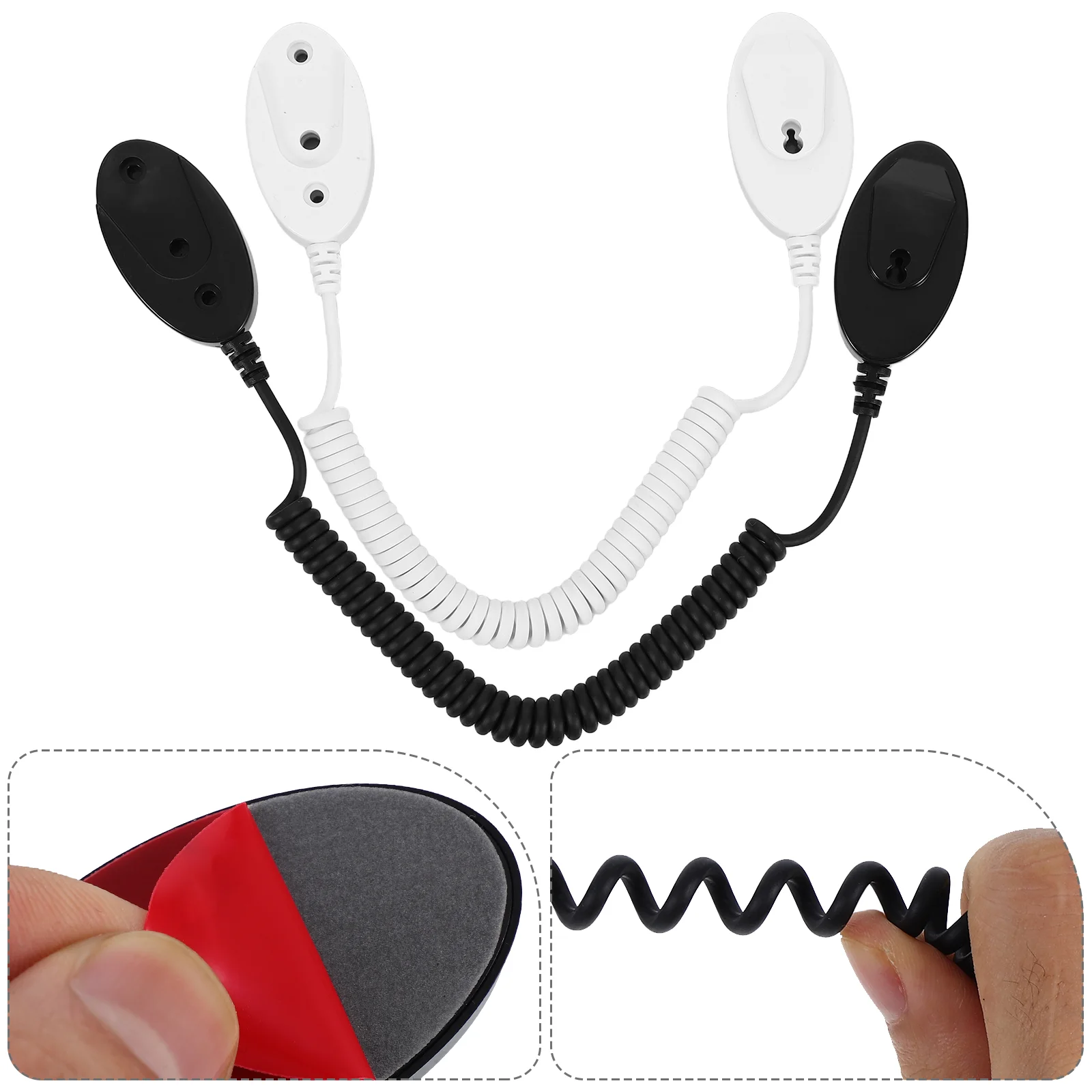 2Pcs Anti Lost Hooks Self Adhesive Wall Mountable Remote Control Holder Stable Non Universal Fit For Devices