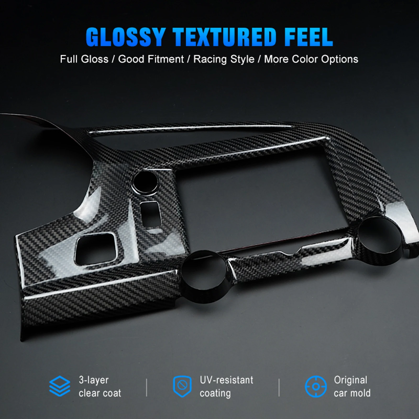 Car Inner Front Center Console Air Conditioning Outlet Vent Panel Cover For Chevrolet Corvette C7 2014-2019
