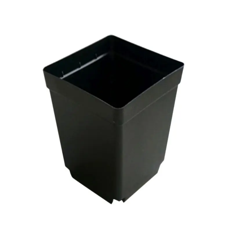AS60-100PCS Plant Disposable Flower Pot Small Black Square Cutting Seedling Plastic Square Pot