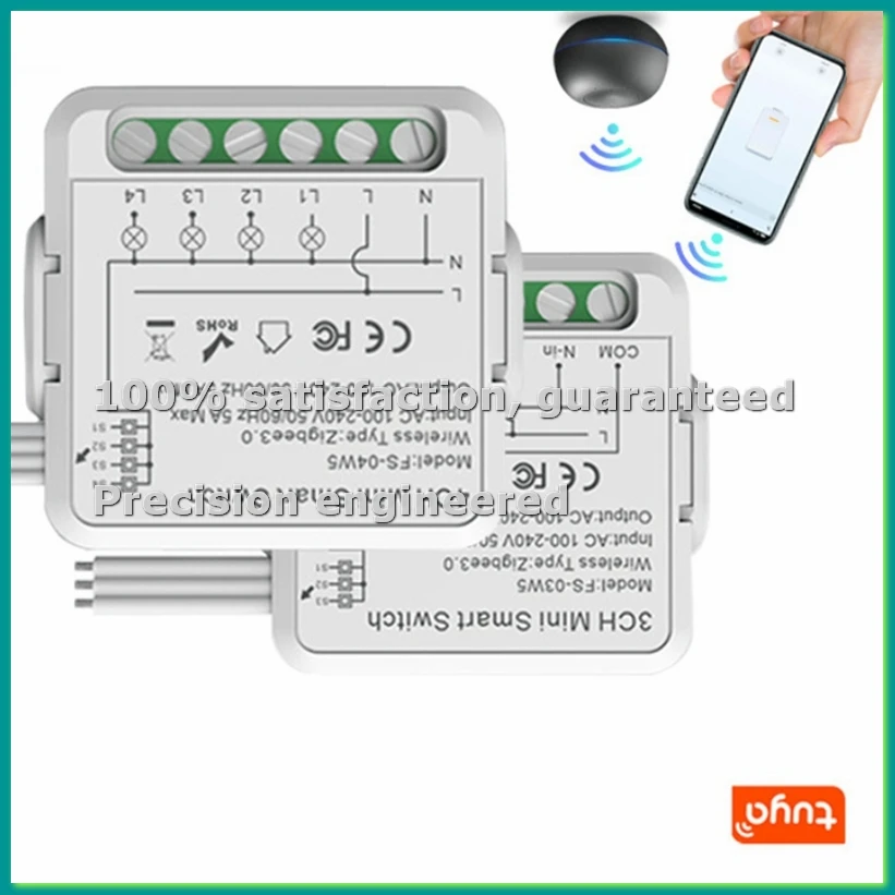 

Модуль Wi-Fi реле-выключателя 10А, 3/4 канала, AC100-240В, совместим с модулем умного выключателя Home Mini-A50M