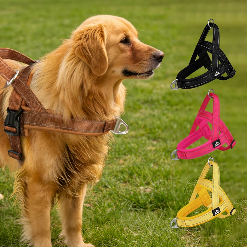Tactical Dog Harness No Pull Reflective Saddle Vest for Large Medium Dogs Outdoor Lightweight Anti Escape Pet Collar Saddleback